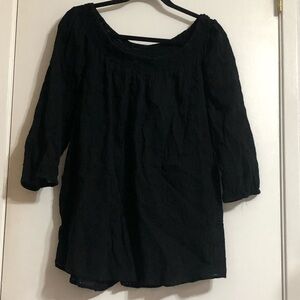Black 3/4 Sleeve Blouse
